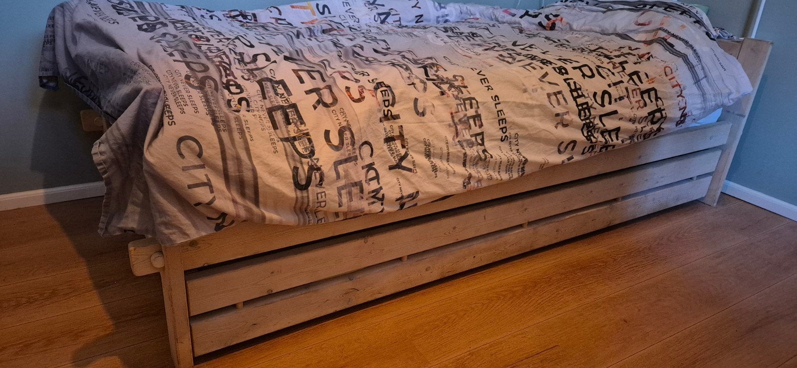 lifetime bed met onderschuiflade en 2 matrassen, Ophalen, Gebruikt, 90 cm, Eenpersoons