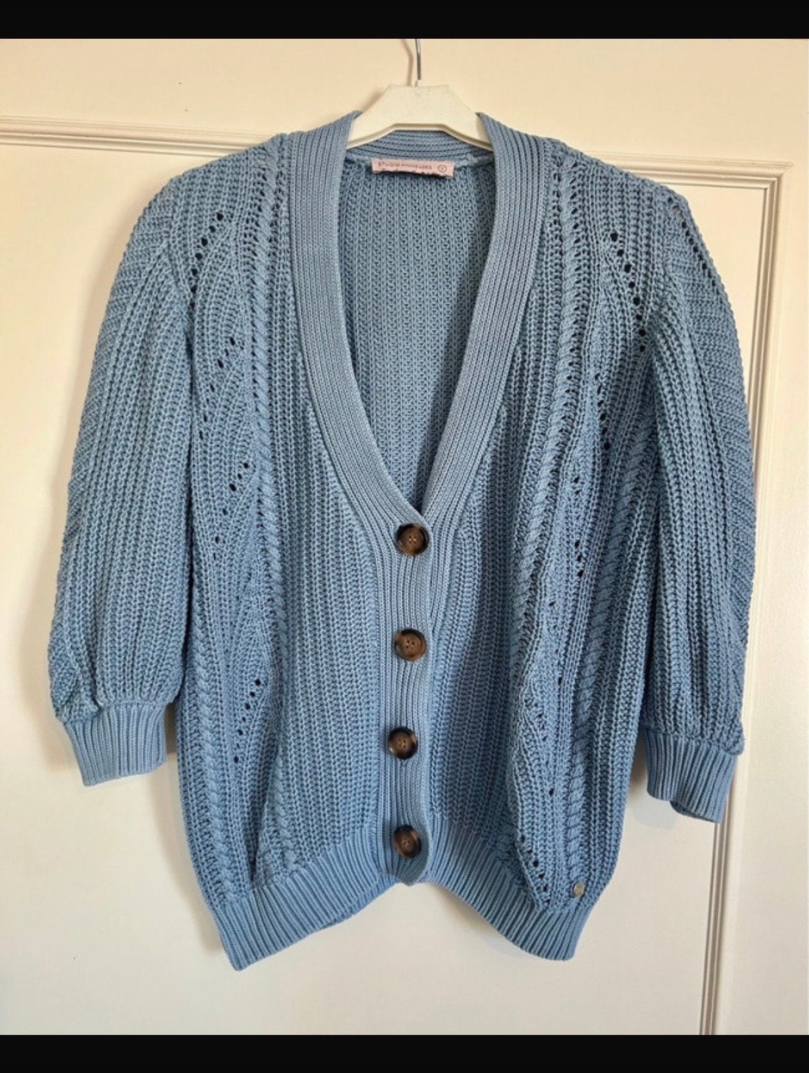 Studio Anneloes vest / cardigan in maat S, blauw, Verzenden, Zo goed als nieuw, Maat 36 (S), Blauw
