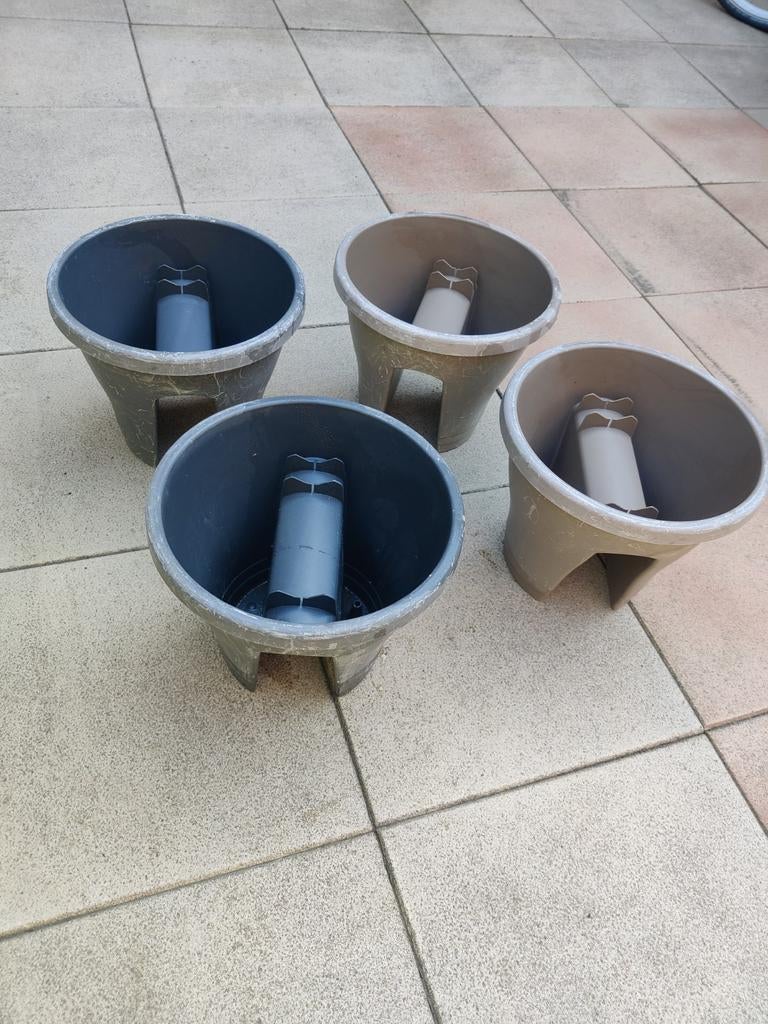 Bloempotten voor balkon of schutting - 7 liter inhoud, Tuin en Terras, Kunststof, Gebruikt, Rond, Minder dan 40 cm