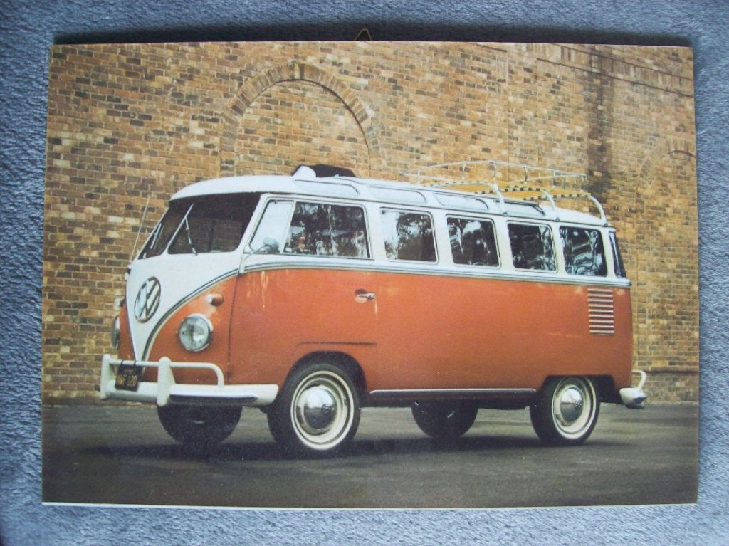 Wandbord VW Microbus Deluxe bus Volkswagen Type 2 (T1) Samba, Ophalen of Verzenden, Zo goed als nieuw
