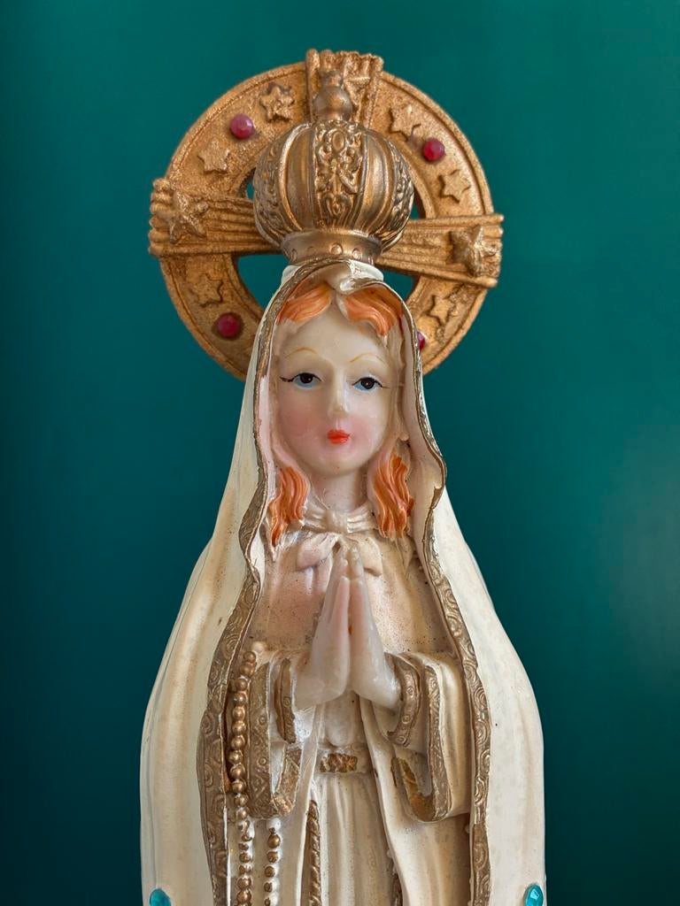 Heilige Maria van Fatima - Religieuze decoratie, Antiek en Kunst, Antiek | Religie, Ophalen of Verzenden