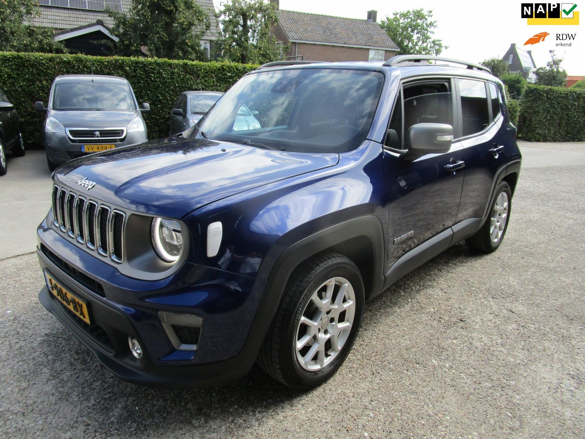Jeep Renegade 1.0T-e Freedom clima, trekhaak, lm, navi ,mooi, Auto's, Voorwielaandrijving, Dealer onderhouden, Blauw, Origineel Nederlands