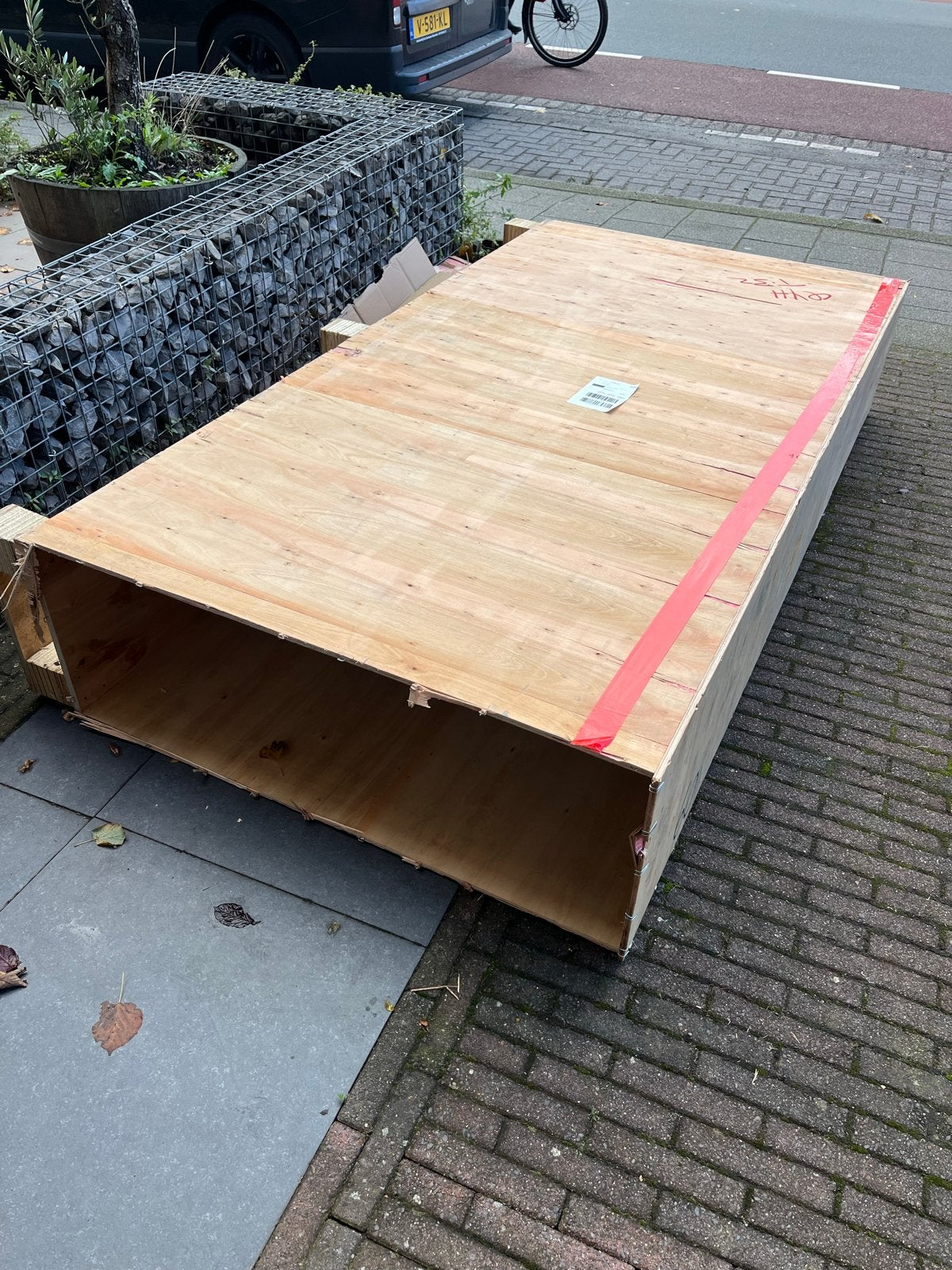 Grote houten kist voor opslag of transport, Ophalen, Gebruikt, 100 cm of meer, 60 cm of meer
