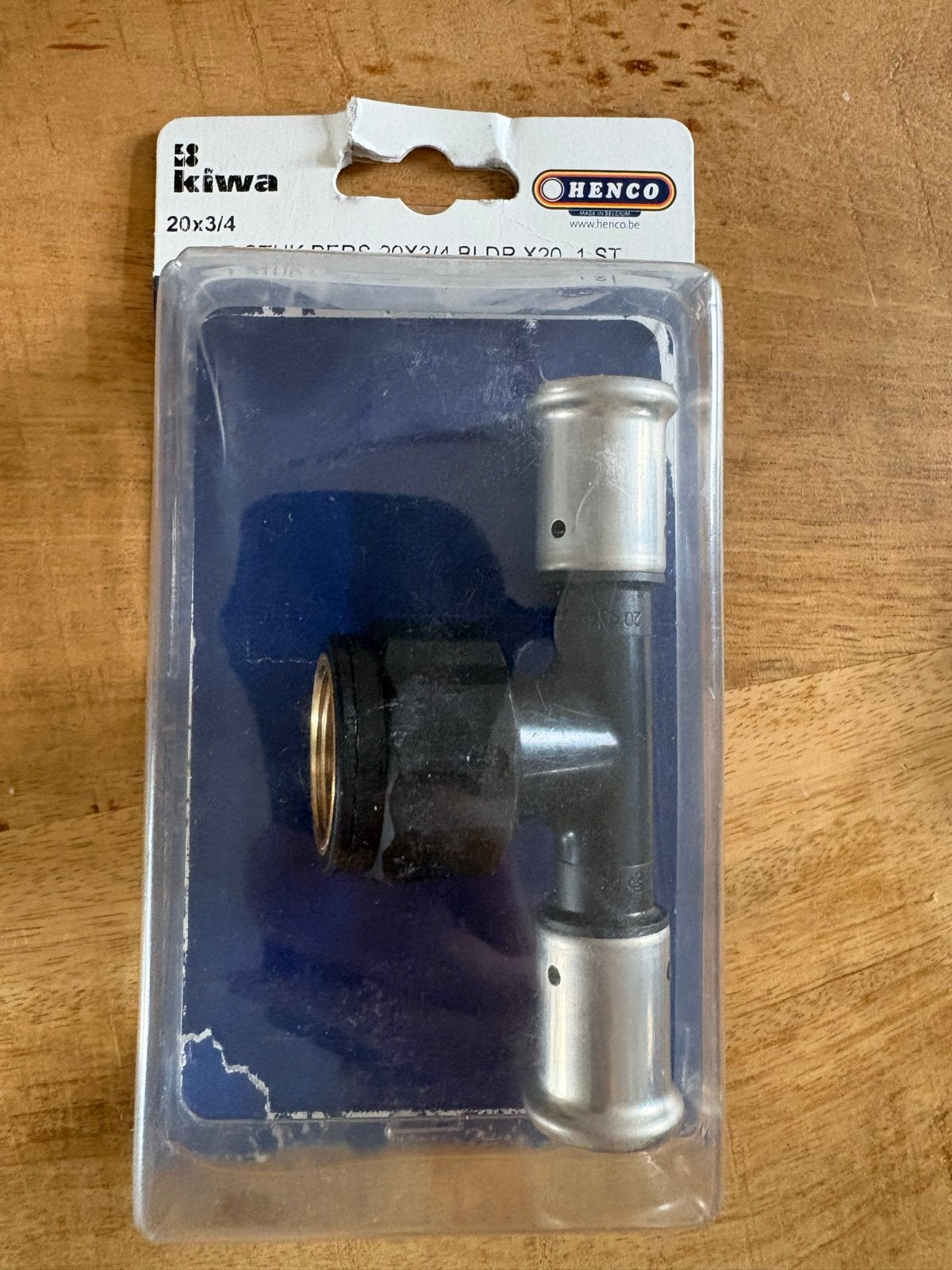 Henco T-stuk 20x3/4bix20 - Nieuw in verpakking, Overige materialen, Overige typen, Nieuw, Minder dan 2 meter