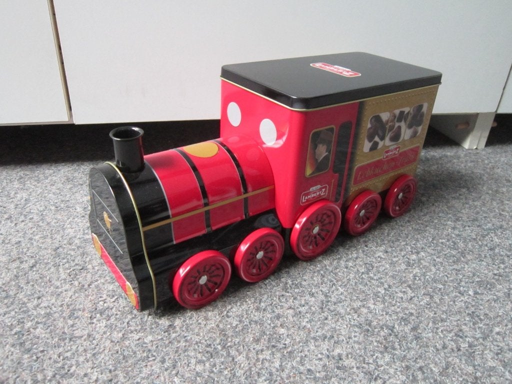 LAMBERTZ KOEKBLIK LOCOMOTIEF, Verzamelen, Blikken, Ophalen, Zo goed als nieuw, Overige, Overige merken