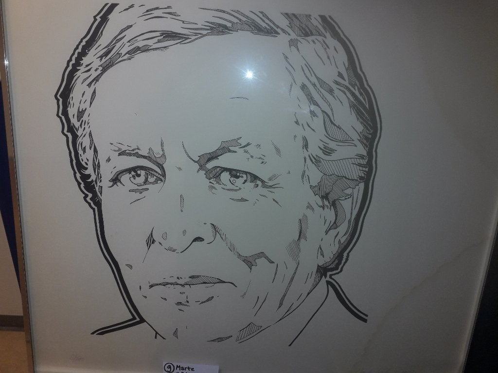 Ets, Antiek en Kunst, Ophalen, Portret, 80 cm, Gesigneerd