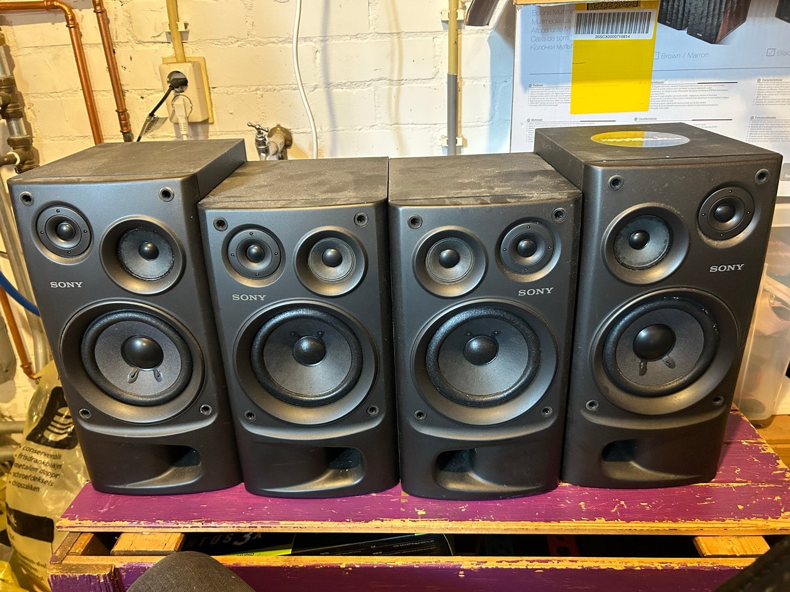 Sony SS-H2800 en SS-M50 speakerset - 4 stuks, Ophalen, Gebruikt, Speakerset, Sony