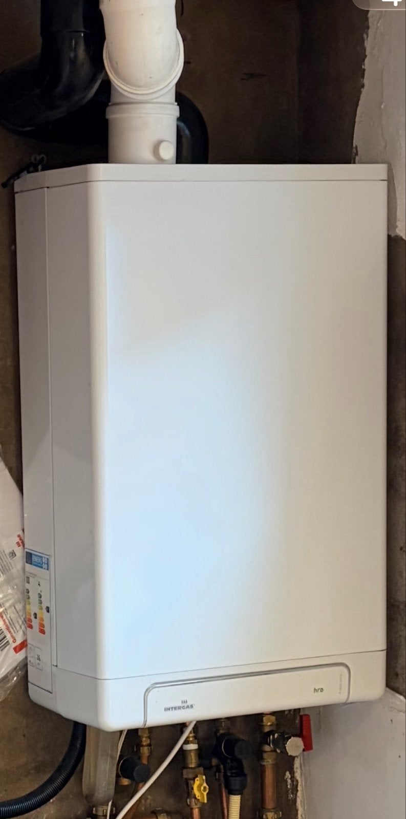 Intergas CV ketel met rookgasafvoer en Nefit thermostaat, Ophalen, Zo goed als nieuw, Cv-ketel of Combi-ketel