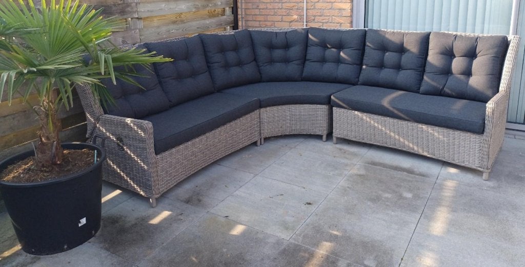 Loungehoek - Sanur Mixed Brown - Nieuwstaat, Ophalen, 5 zitplaatsen, Zo goed als nieuw, Loungeset