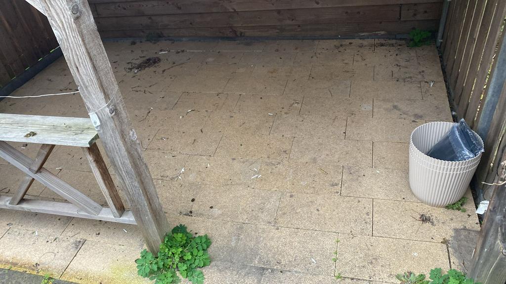 Terrastegels 30x60 geel, Ophalen, Gebruikt, Overige materialen