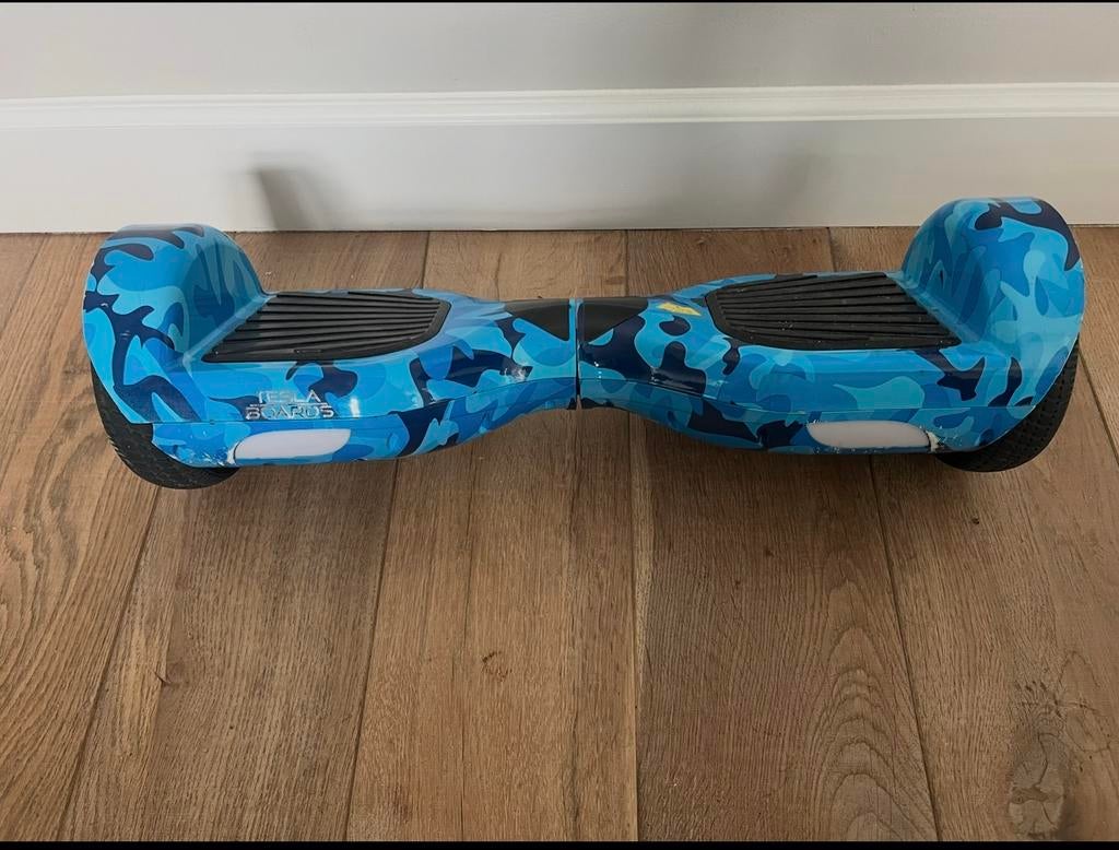 Hoverboarden Tesla blauw en zwart met bluetooth, Ophalen, Gebruikt