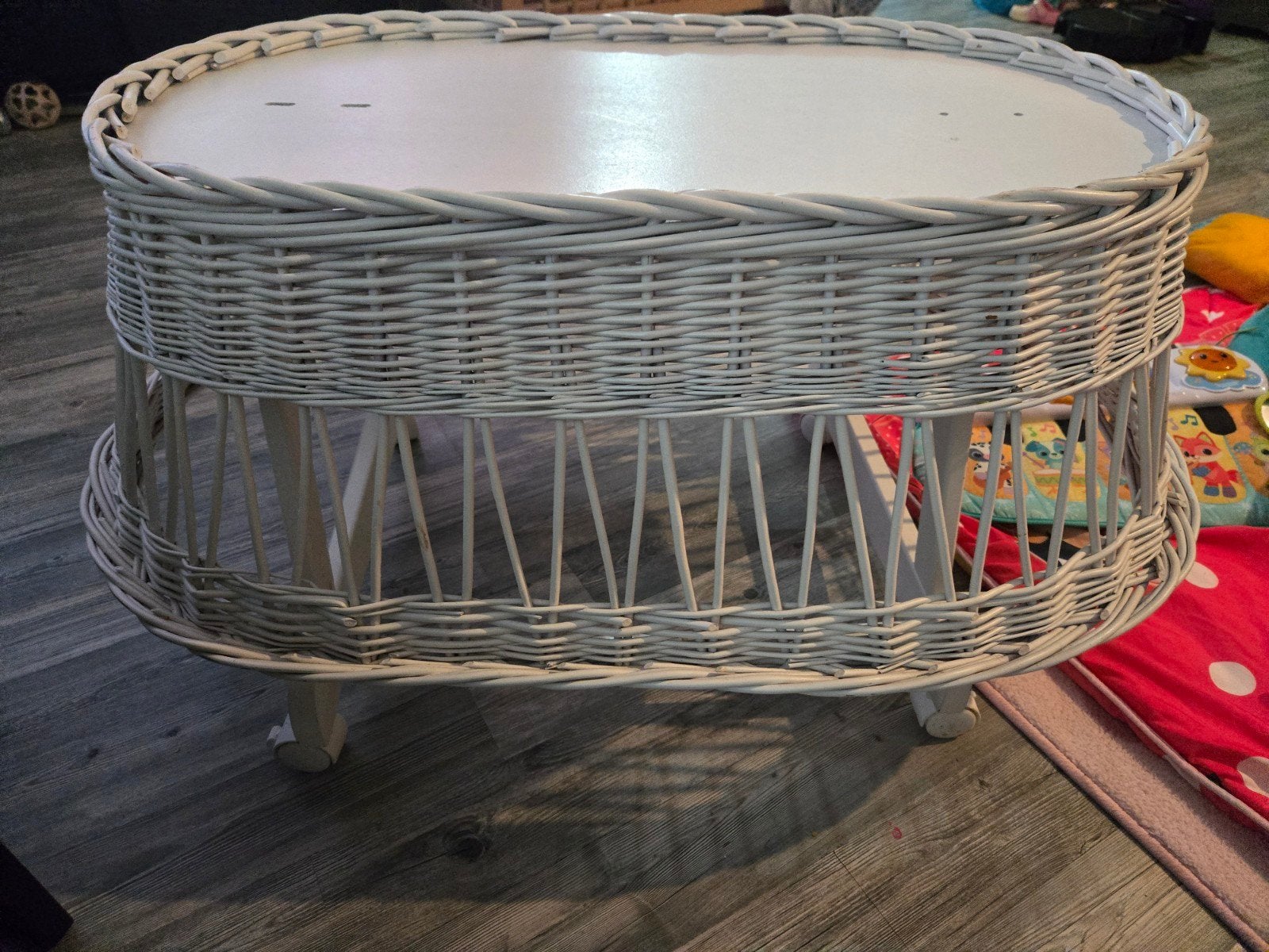 Mamaloes Baby Wieg - Wit Rotan, Kinderen en Baby's, Ophalen, Gebruikt, Wieg