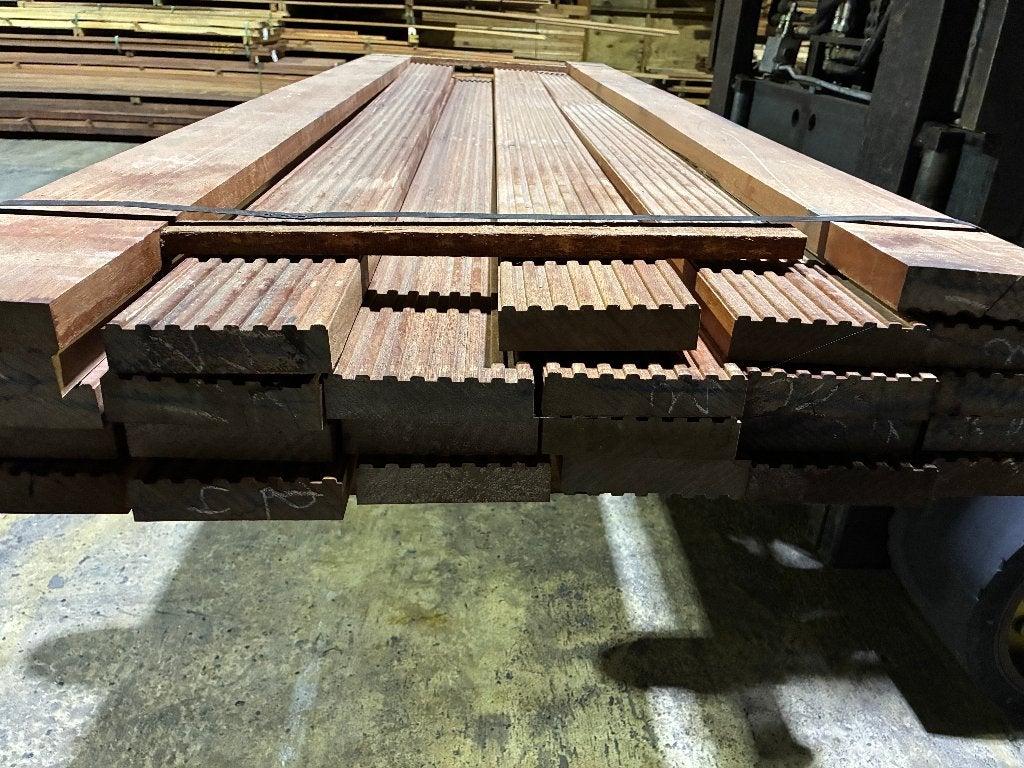 Massaranduba hardhout planken vlonderplanken 34x135mm, Ophalen, Nieuw, Hout