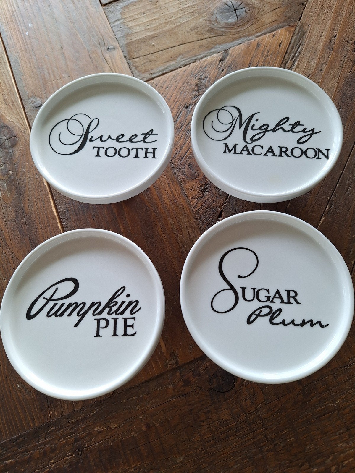 Rivièra Maison Mini Cake Stands - Set van 4, Ophalen of Verzenden, Zo goed als nieuw, Modern, Wit