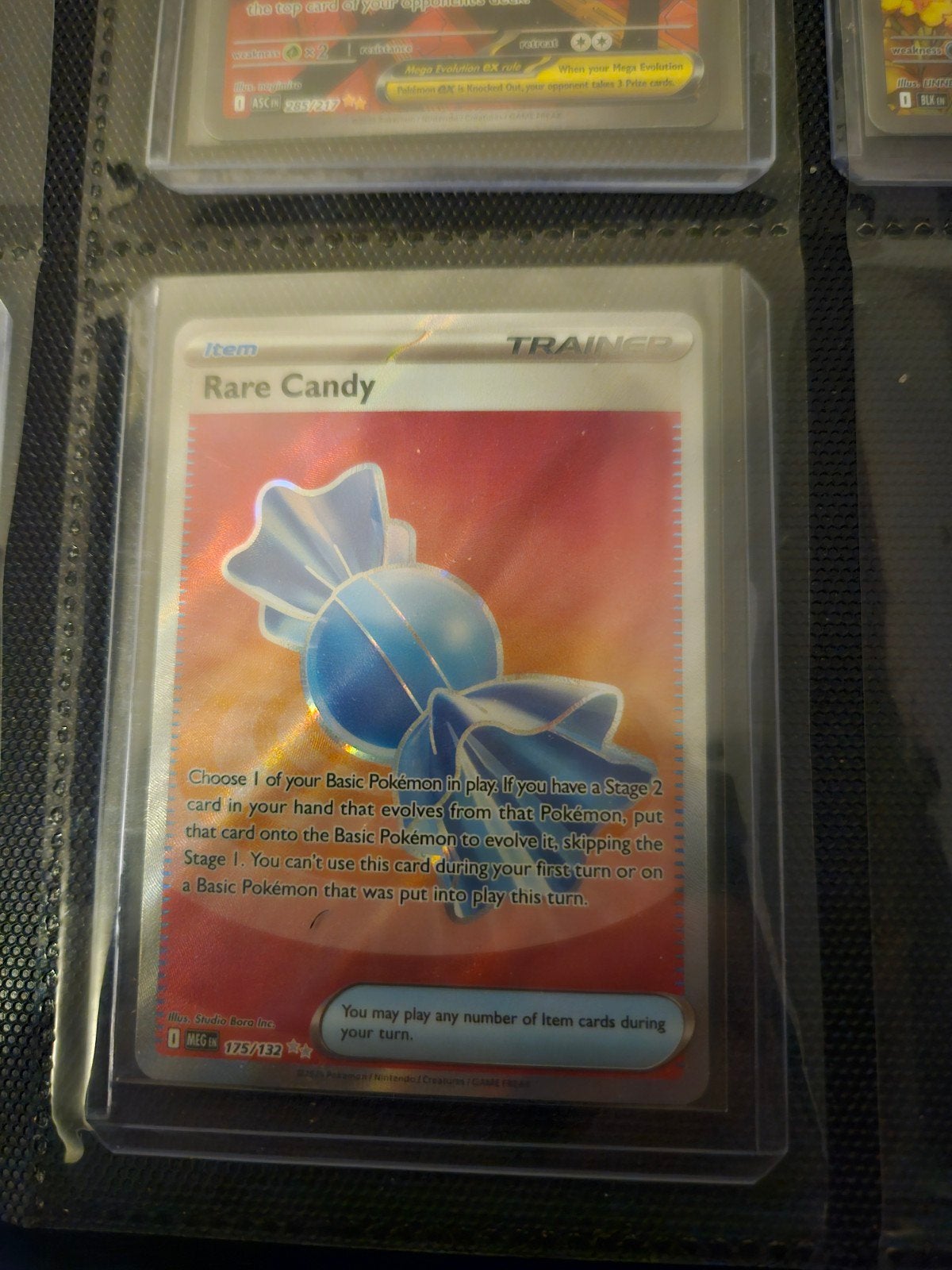 Pokemon Rare Candy 175/132 Mega Evolution, Ophalen of Verzenden, Zo goed als nieuw, Losse kaart, Foil