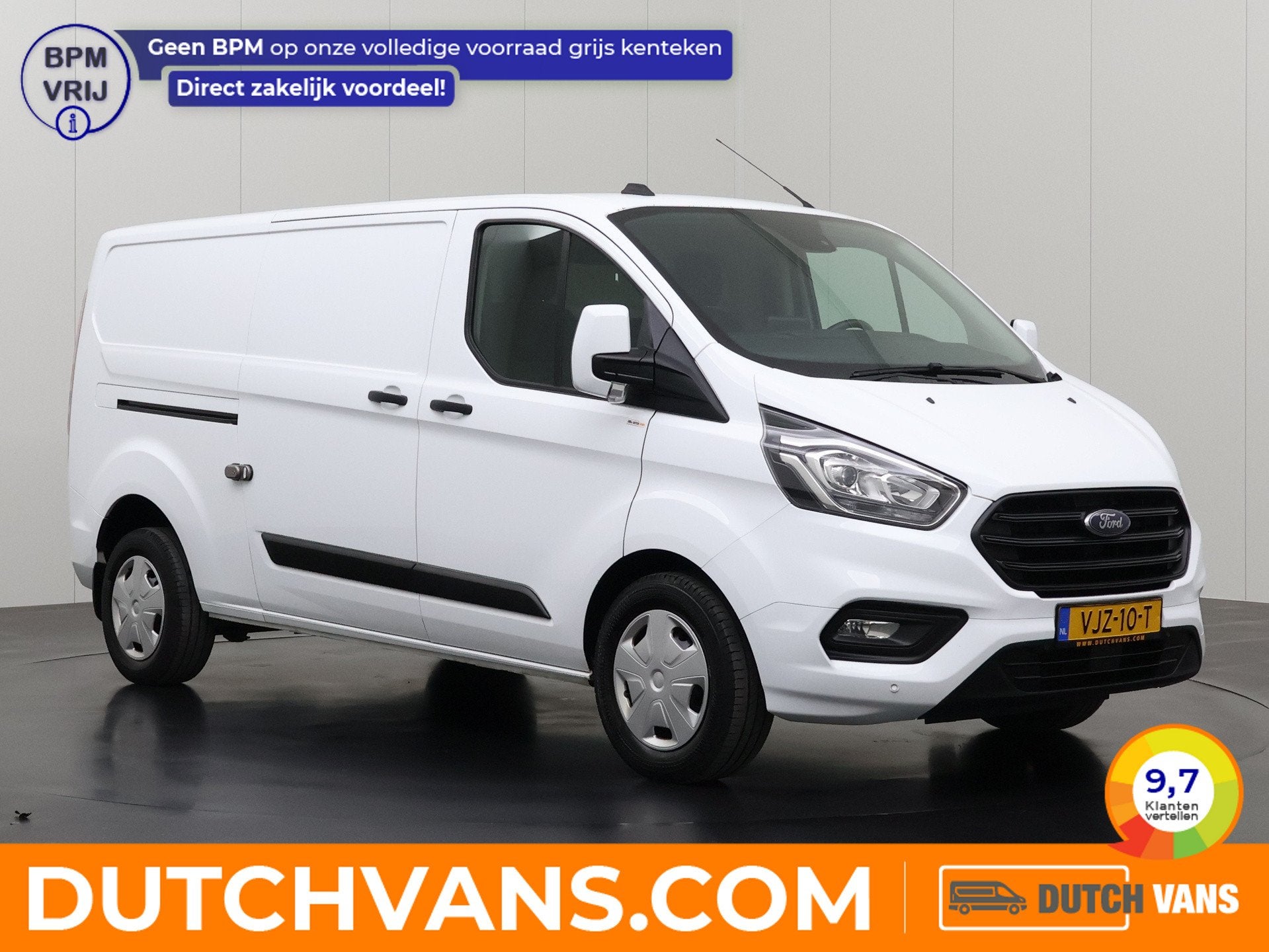 Ford Transit Custom 2.0TDCI 170PK Automaat Lang | Werkplaats, Auto's, Stof, 4 cilinders, Wit, Origineel Nederlands