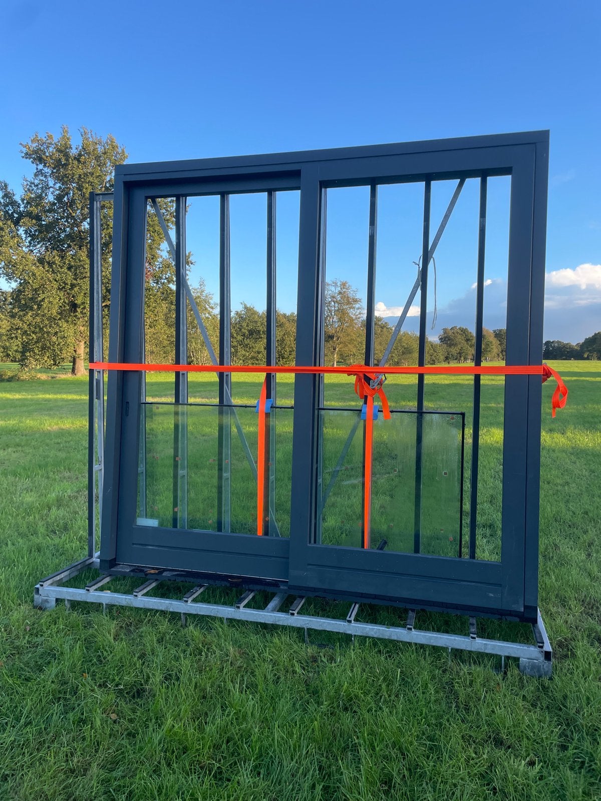 Nieuw Schuifpui met gelaagd hr ++ glas, Gevelraam of Ruit, 80 tot 120 cm, Nieuw, Dubbelglas