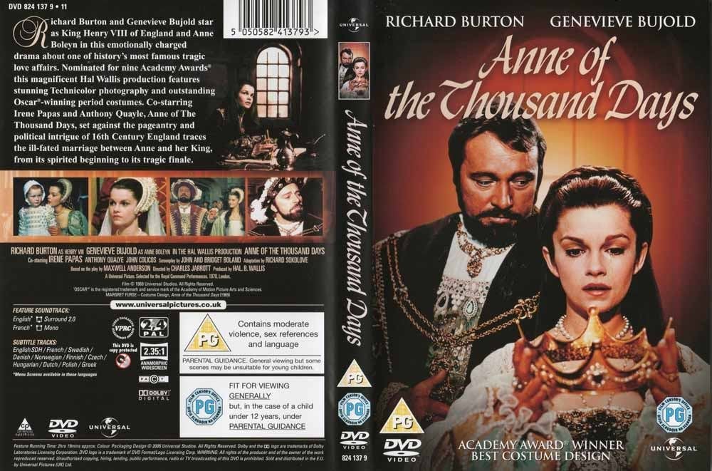Anne of the Thousand Days 1969 DVD met Richard Burton,, 1960 tot 1980, Alle leeftijden, Ophalen of Verzenden, Zo goed als nieuw