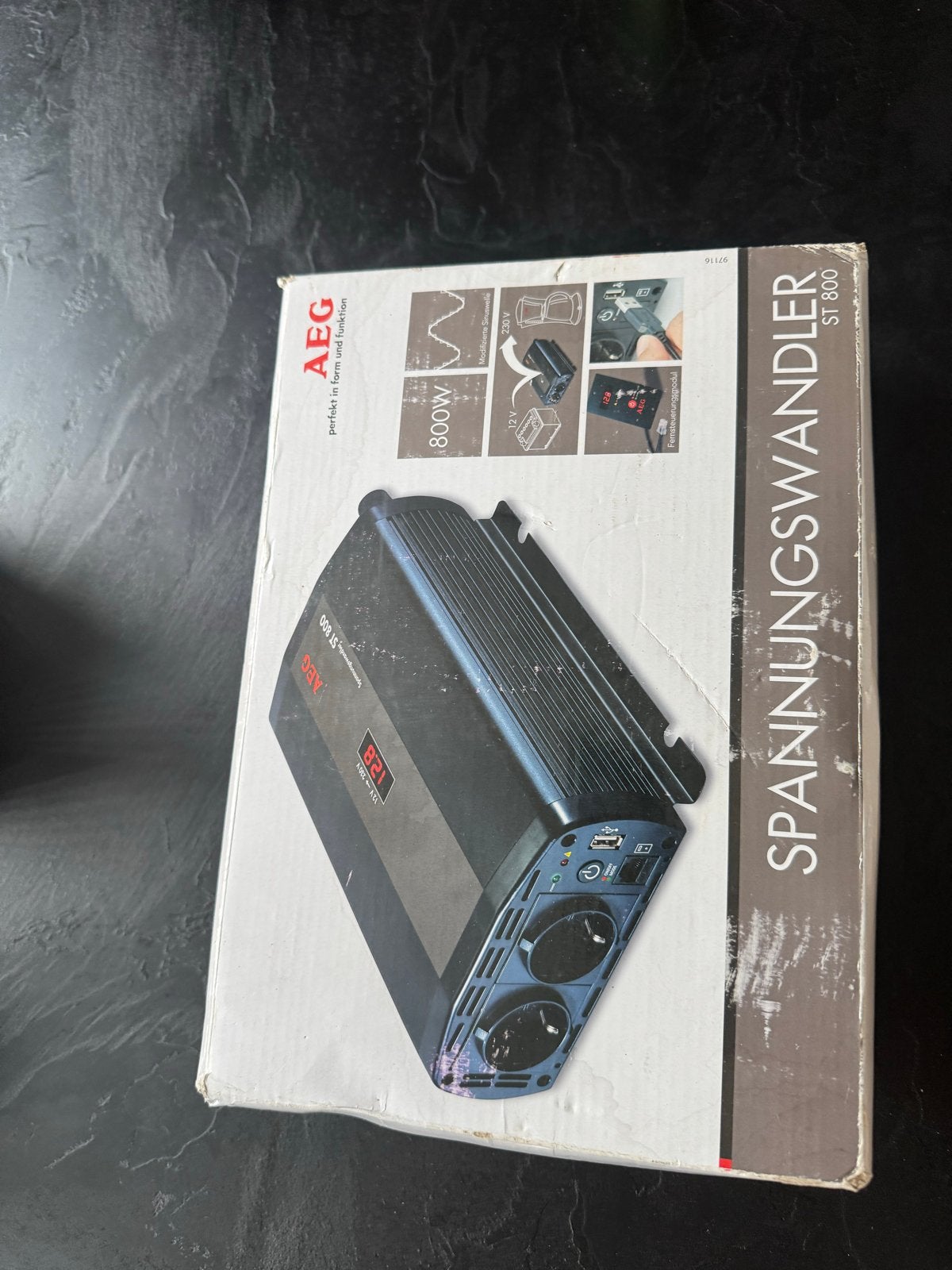 AEG 12V naar 230V Omvormer 800W Nieuw!, Ophalen of Verzenden, Nieuw