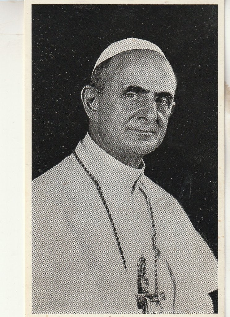 Paus Pius XII gebedskaartje Rozenkrans Heilige Wonden, Ophalen of Verzenden, Gebruikt, Kaart of Prent, Christendom | Katholiek