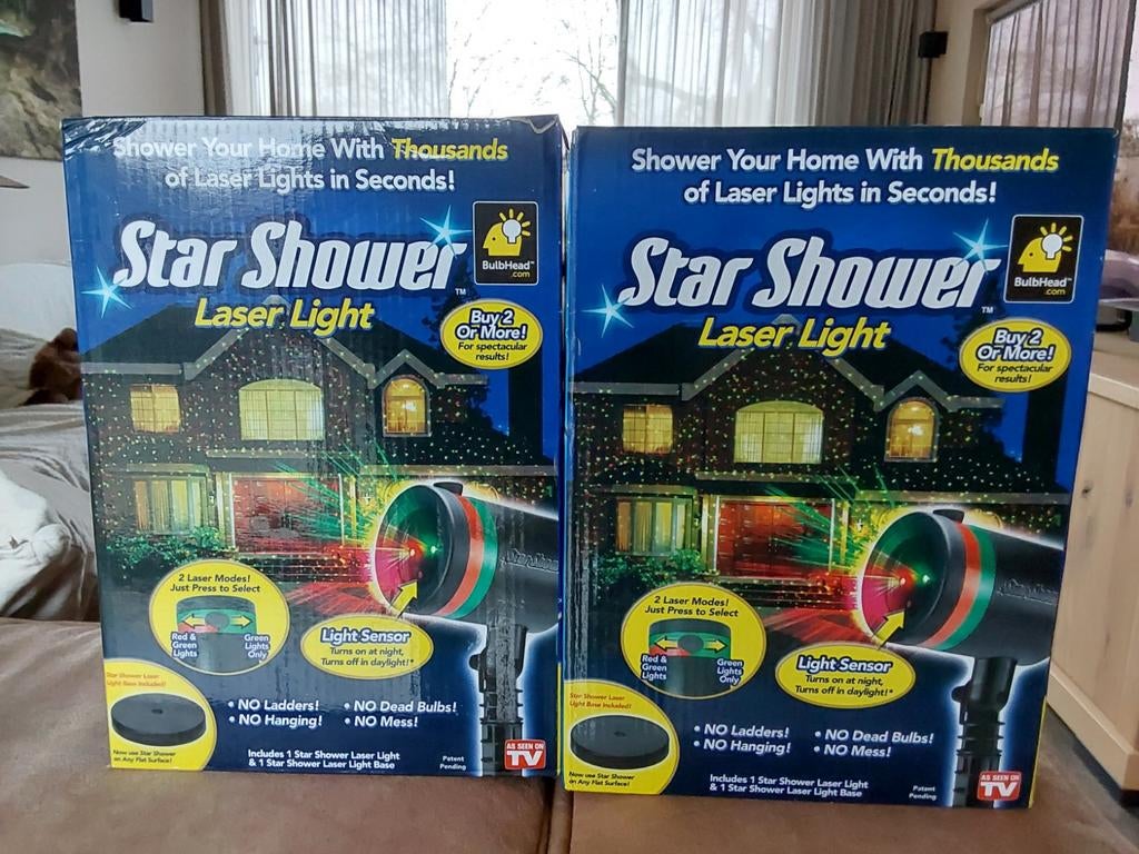 2 Star Shower Laser Light - Laserprojector voor buiten, Ophalen, Kunststof, Minder dan 50 watt, Overige typen