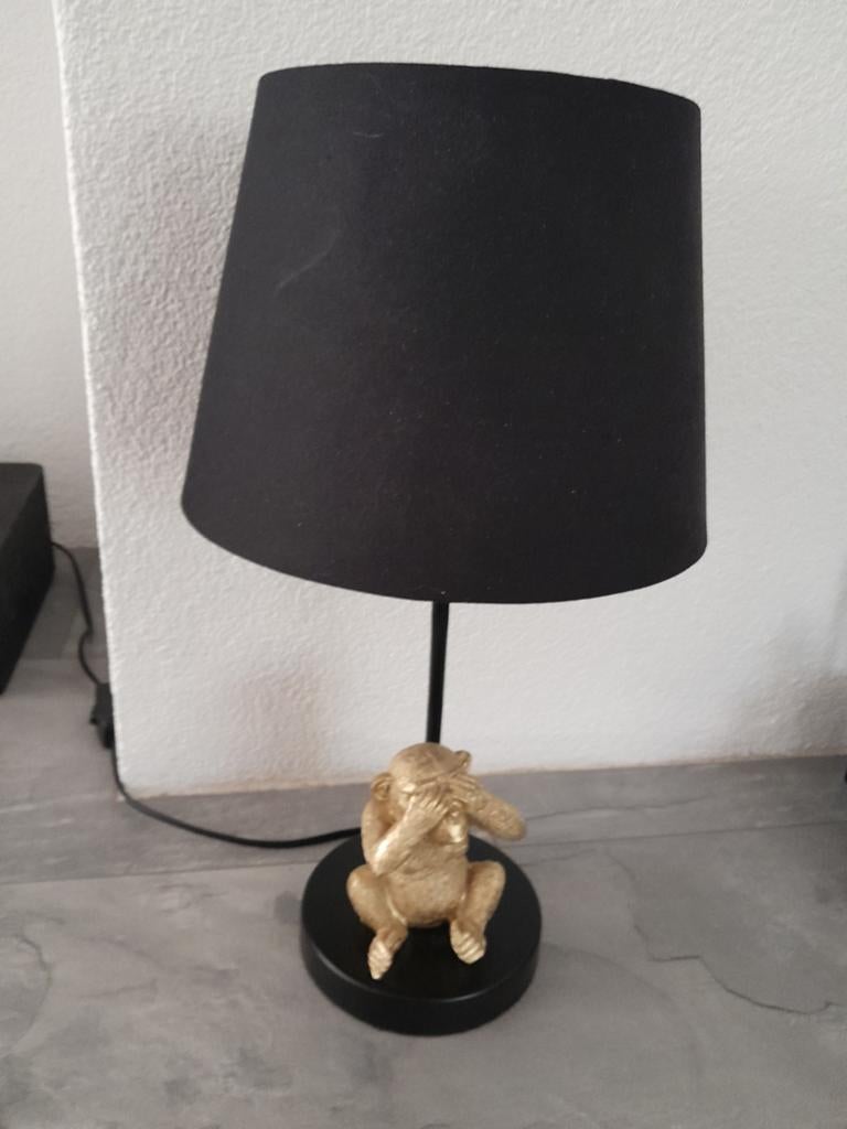 Schemerlamp met aap, zo goed als nieuw, Huis en Inrichting, Lampen | Tafellampen, Modern, Speels, 50 tot 75 cm, Overige materialen