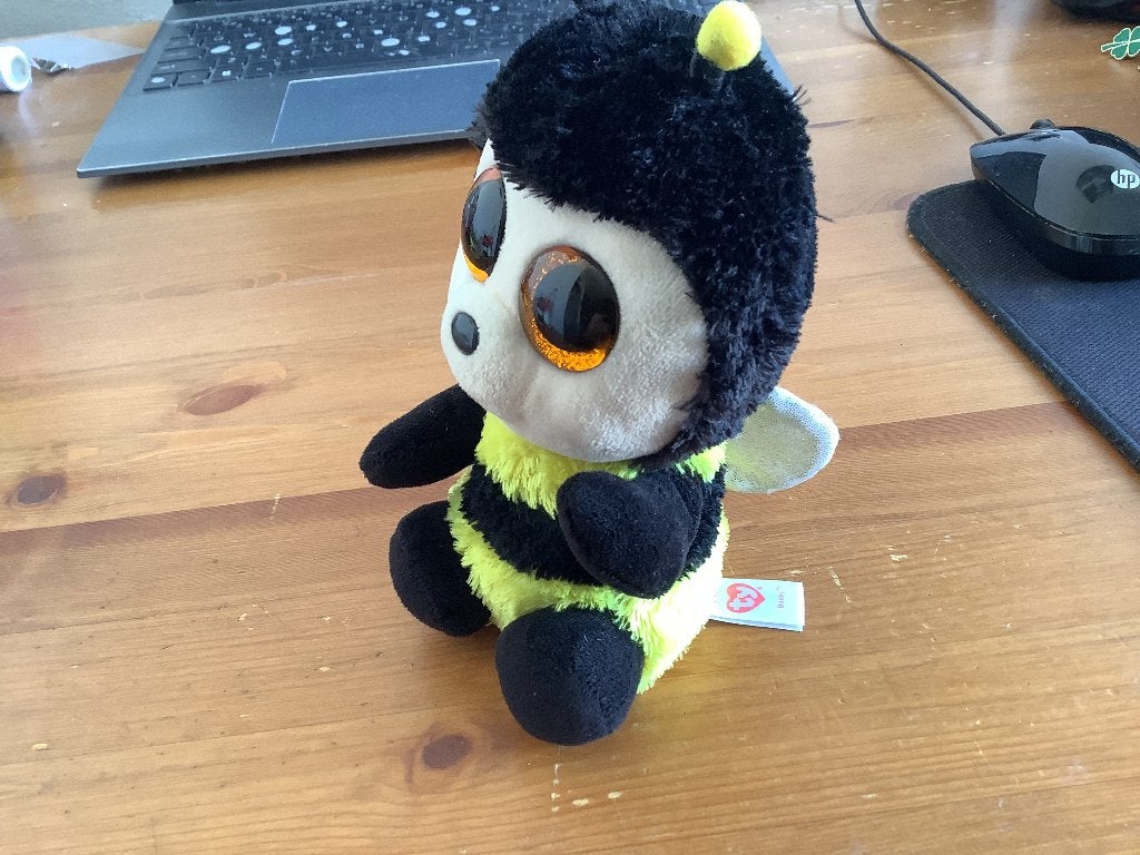 TY knuffel beanie boo Buzby Bee. 2017, Gebruikt, Overige typen, Ophalen of Verzenden, Met label