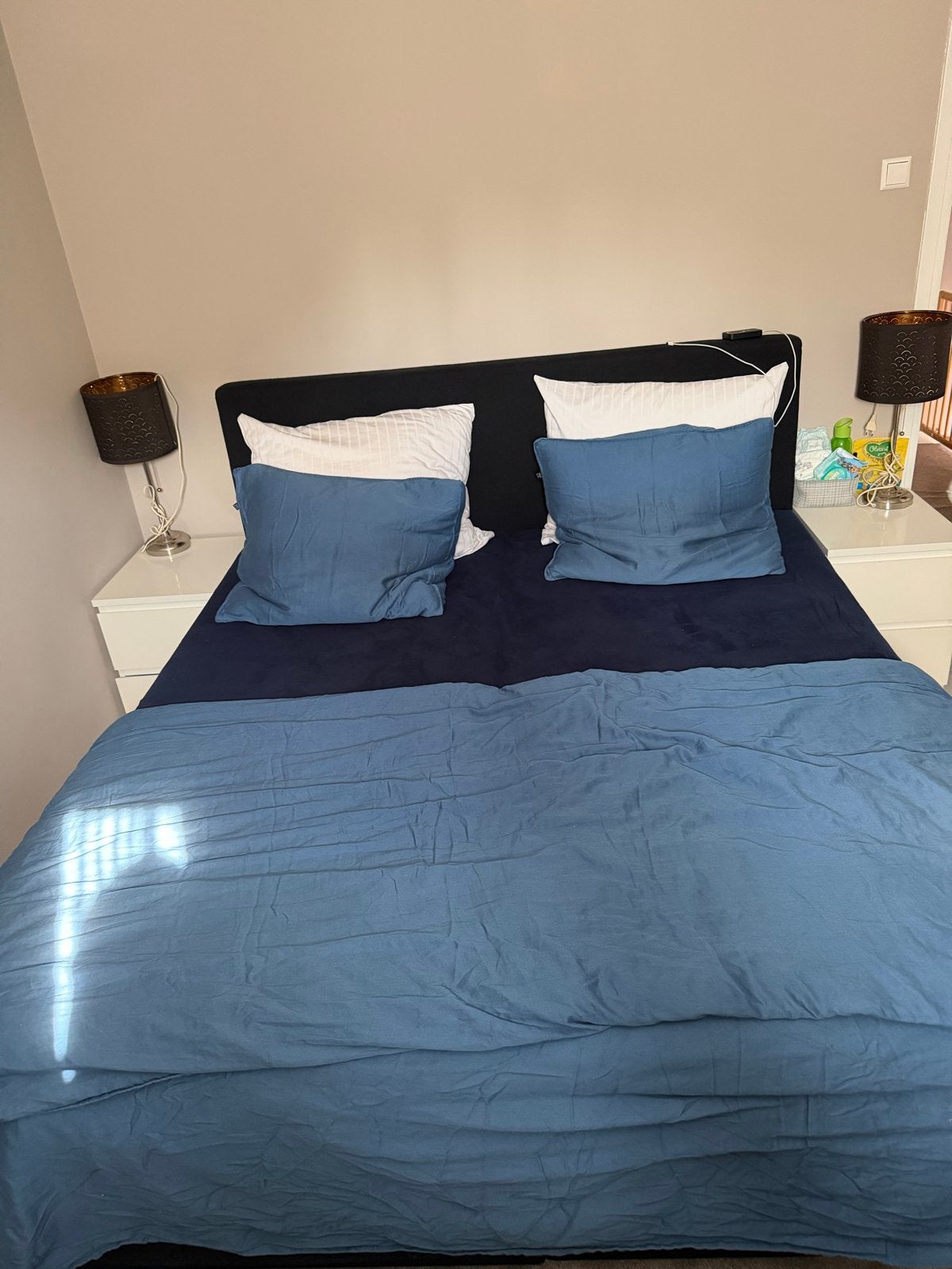 Avek elektrisch verstelbaar bed 180x200, Ophalen, Zwart, Tweepersoons, 180 cm