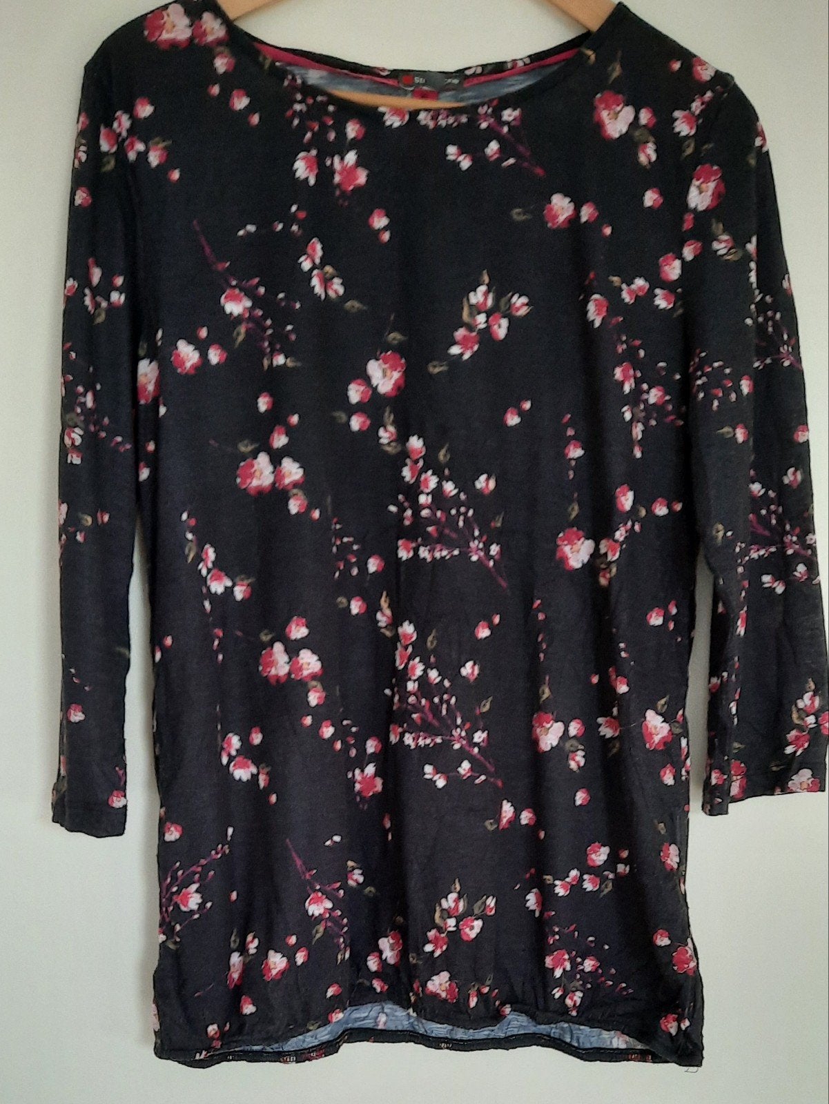 Street One shirt Top bloemen L, Kleding | Dames, Tops, Maat 42/44 (L), Zo goed als nieuw, Korte mouw, Verzenden