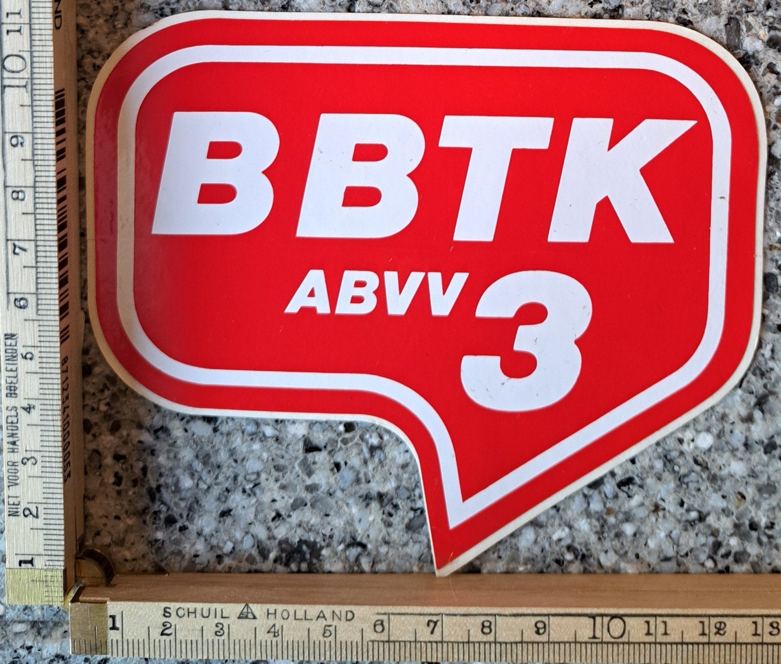 Vintage sticker Bond Bedienden techici en kaders BBTK ABVV, Verzamelen, Stickers, Zo goed als nieuw, Overige typen, Ophalen of Verzenden