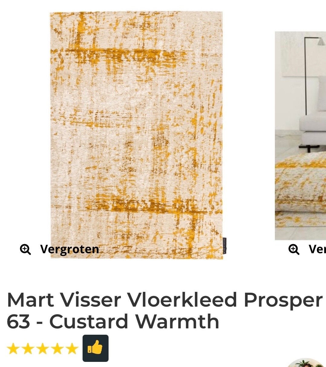 Mart Visser Vloerkleed Prosper Custard Warmth 155x230 cm, Huis en Inrichting, Stoffering | Tapijten en Kleden, Ophalen, 150 tot 200 cm