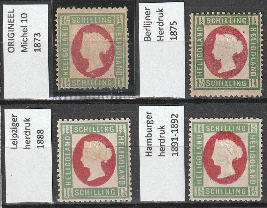 HELGOLAND - HELIGOLAND - Michel 10 & herdrukken, Ophalen of Verzenden, Duitse Keizerrijk