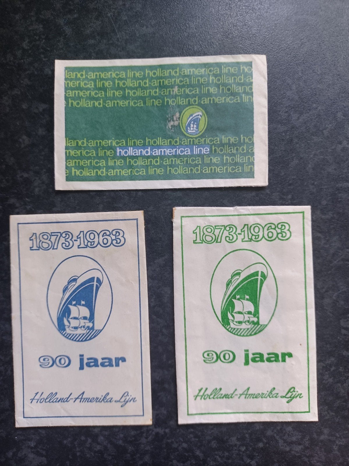 3 Suikerzakjes van Holland Amerika Lijn, Ophalen of Verzenden, Nederland
