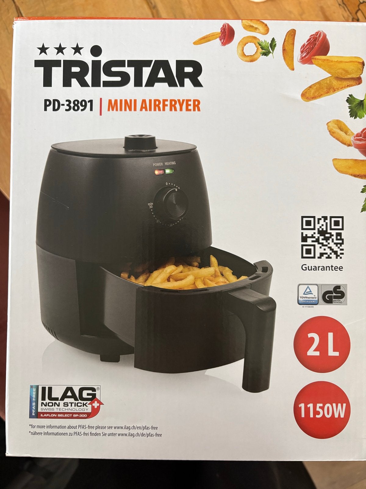 Tristar PD-3891 Mini Airfryer - Nieuw in doos, Ophalen, Nieuw, Airfryer, 1500 gram of meer