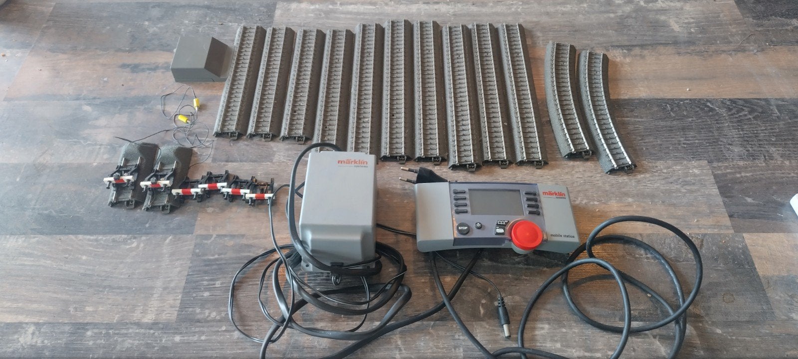 Märklin C-rails H0 partij met Mobile Station, transformator, Hobby en Vrije tijd, Modeltreinen | H0, Wisselstroom, Gebruikt, Rails