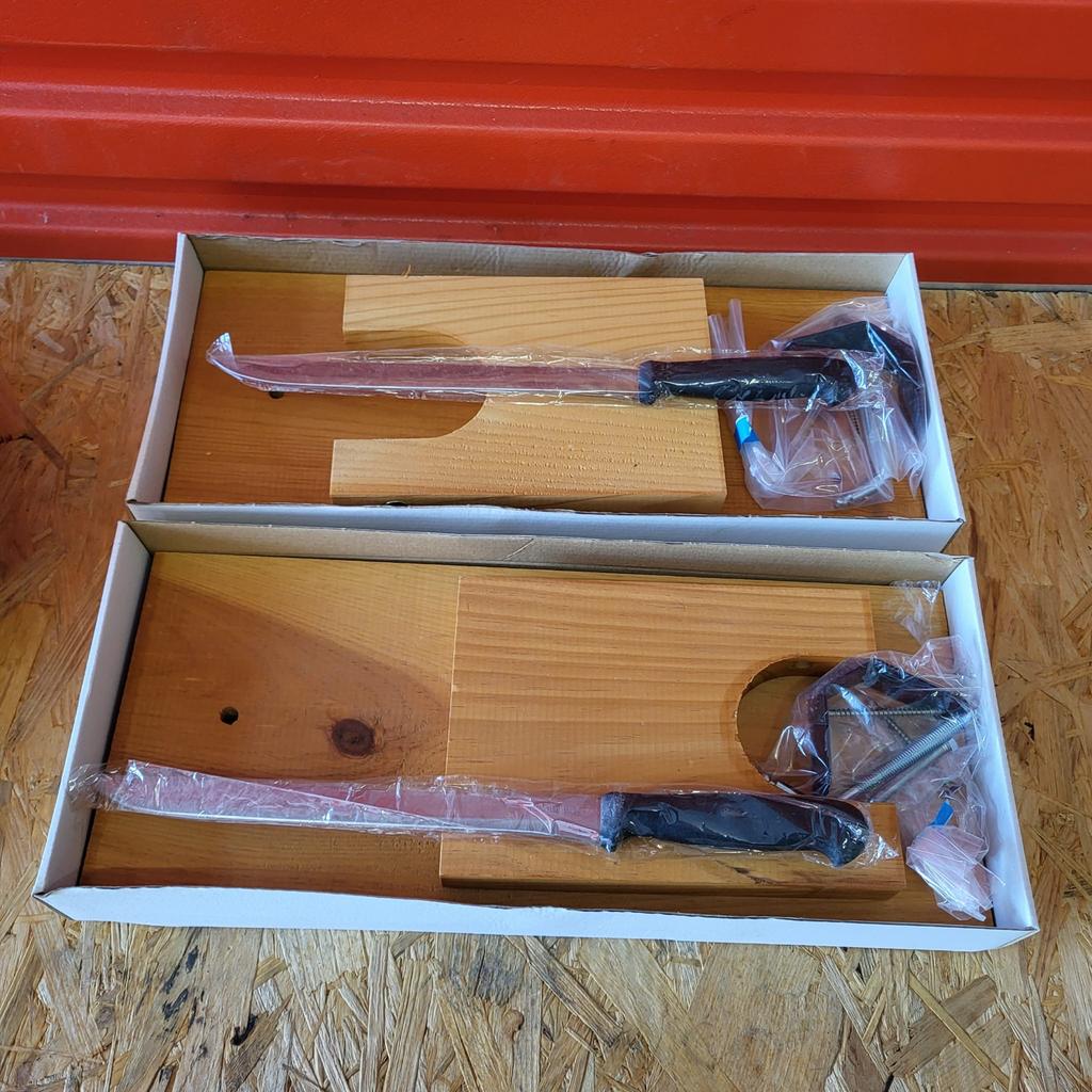 Jamón serrano houder met mes - Nieuw in doos, Overige typen, Hout, Nieuw, Ophalen of Verzenden