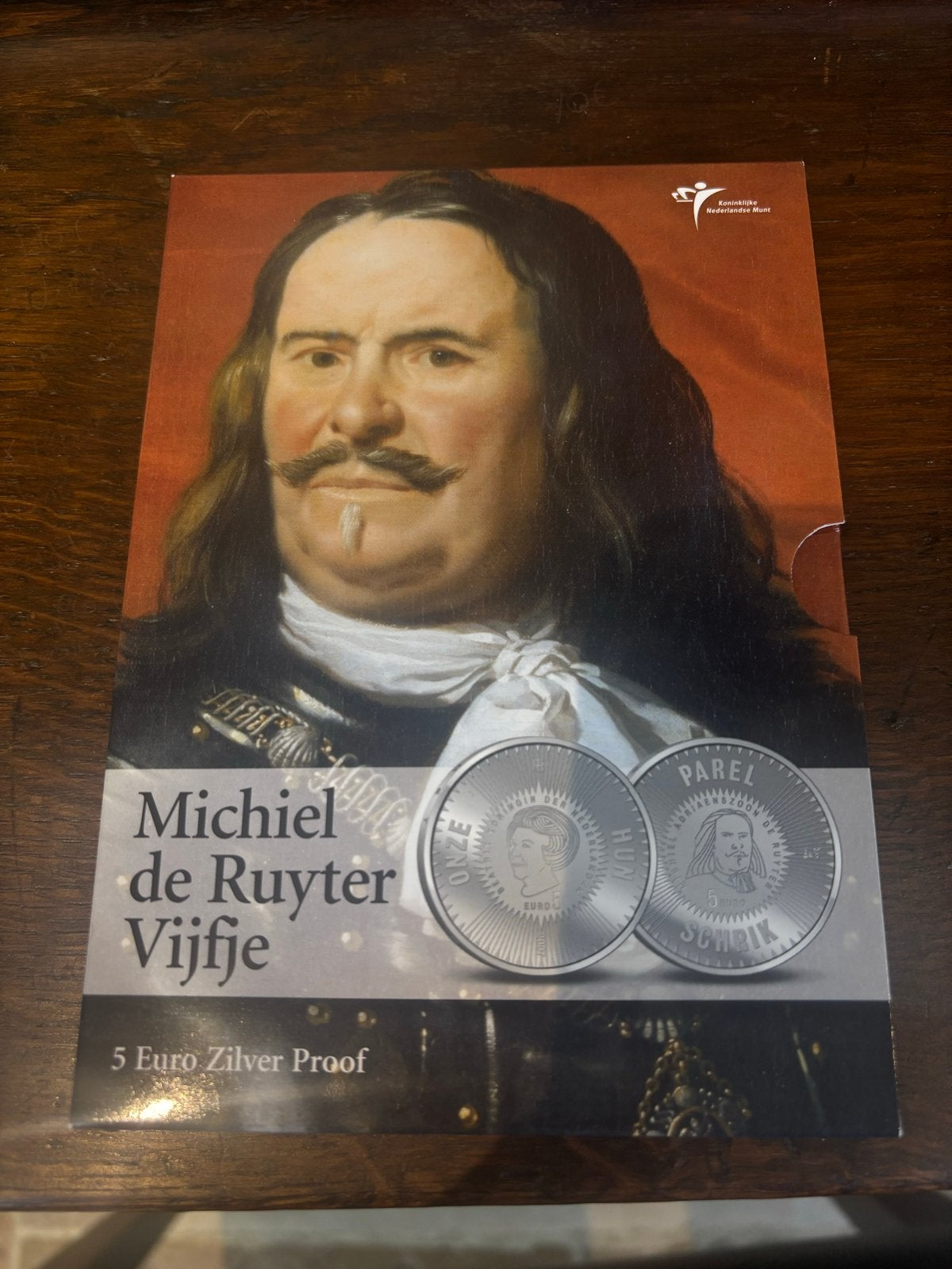 Michiel de Ruyter Vijfje - 5 Euro Zilver Proof, Verzenden, Koningin Beatrix, Zilver, Euro's