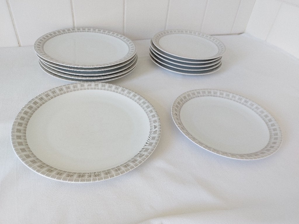 KPM Krister bordenset met gouddecor – 12-delig, Ophalen of Verzenden