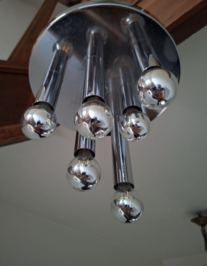 Gaetano Sciolari, Boulanger, plafondlamp, 70s, Antiek en Kunst, Ophalen of Verzenden
