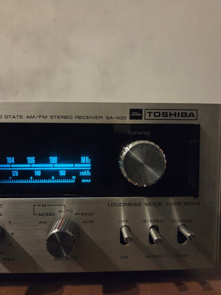 Toshiba SA-400 Receiver Vintage, Audio, Tv en Foto, Versterkers en Receivers, Zo goed als nieuw, Ophalen, Overige merken, Minder dan 60 watt