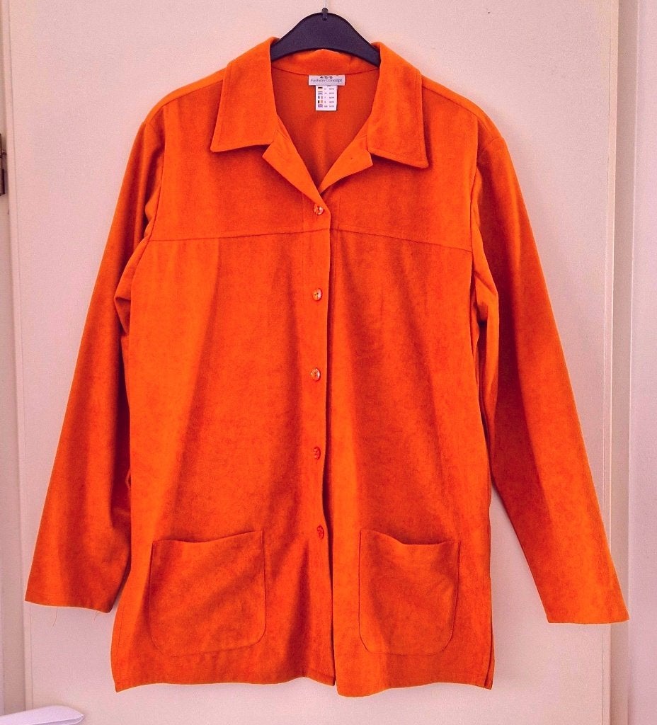 Dames blouse / jasje oranjebruin maat 40/42 zgan d, Kleding | Dames, Fashion Concept, Ophalen of Verzenden, Zo goed als nieuw