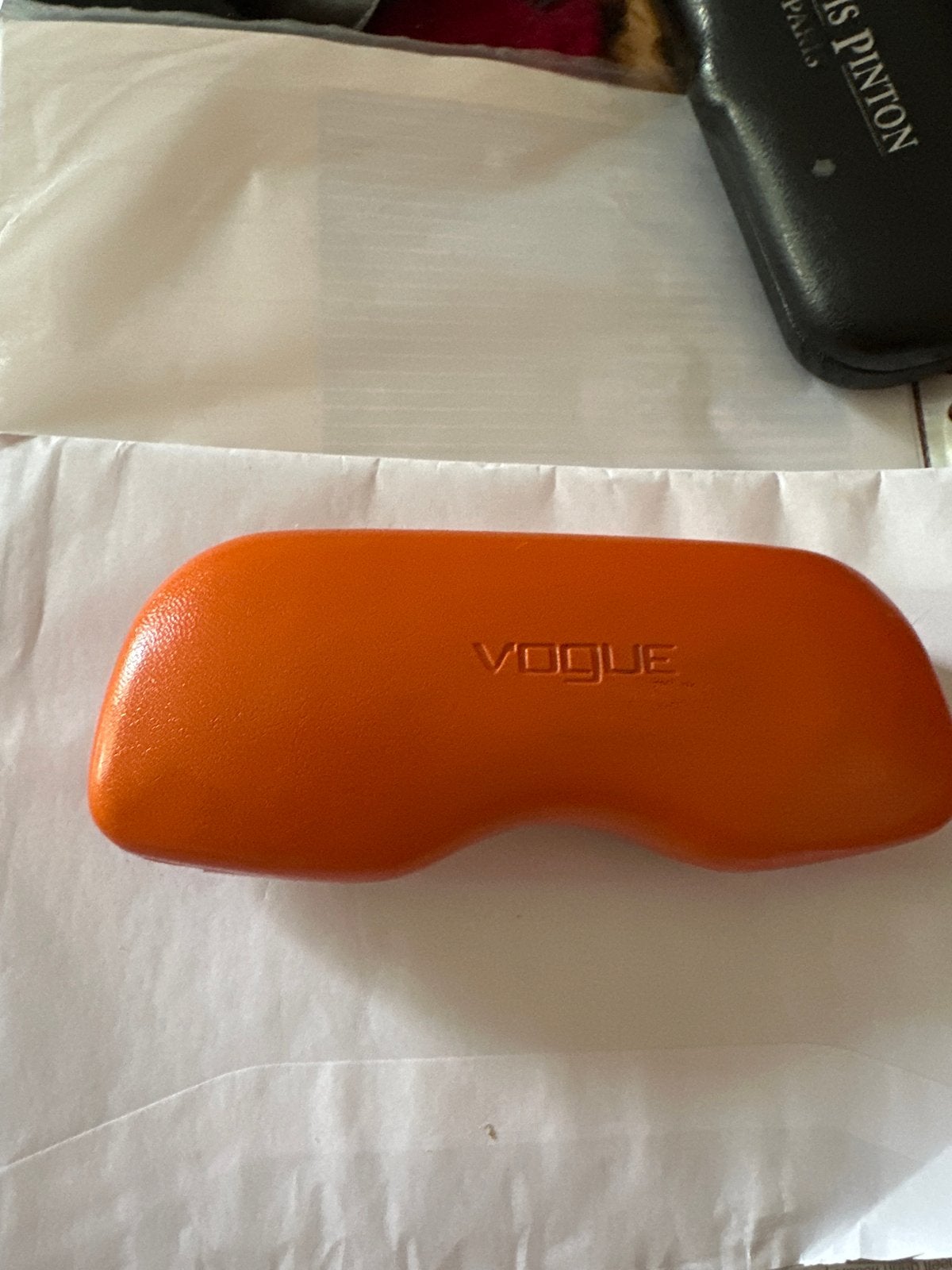 Vogue brillenkoker - Oranje, Ophalen of Verzenden, Gebruikt, Oranje, Overige merken
