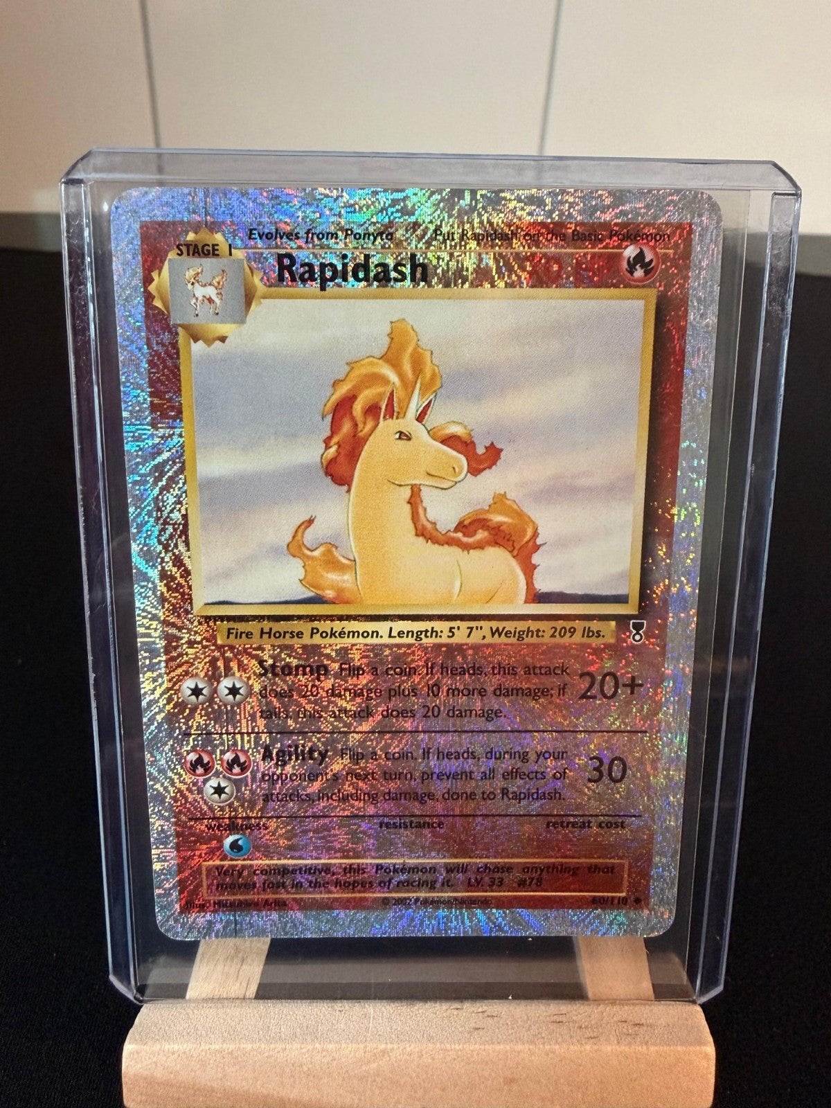 Pokemon Rapidash 60/110, Reverse Holo Legendary Collection, Ophalen of Verzenden, Nieuw, Losse kaart, Foil