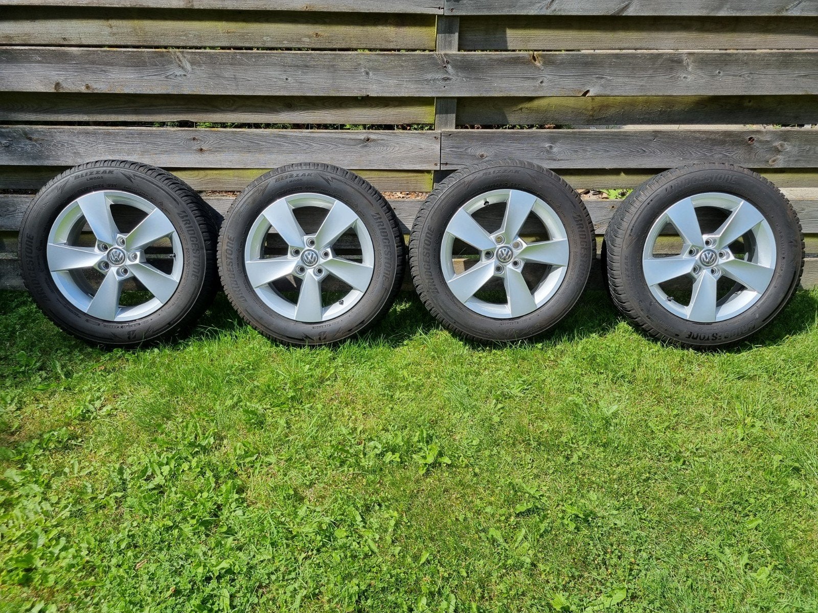 Set originele velgen Polo/Fabia 15", Auto-onderdelen, Banden en Velgen, Ophalen, Gebruikt, 15 inch, Banden en Velgen
