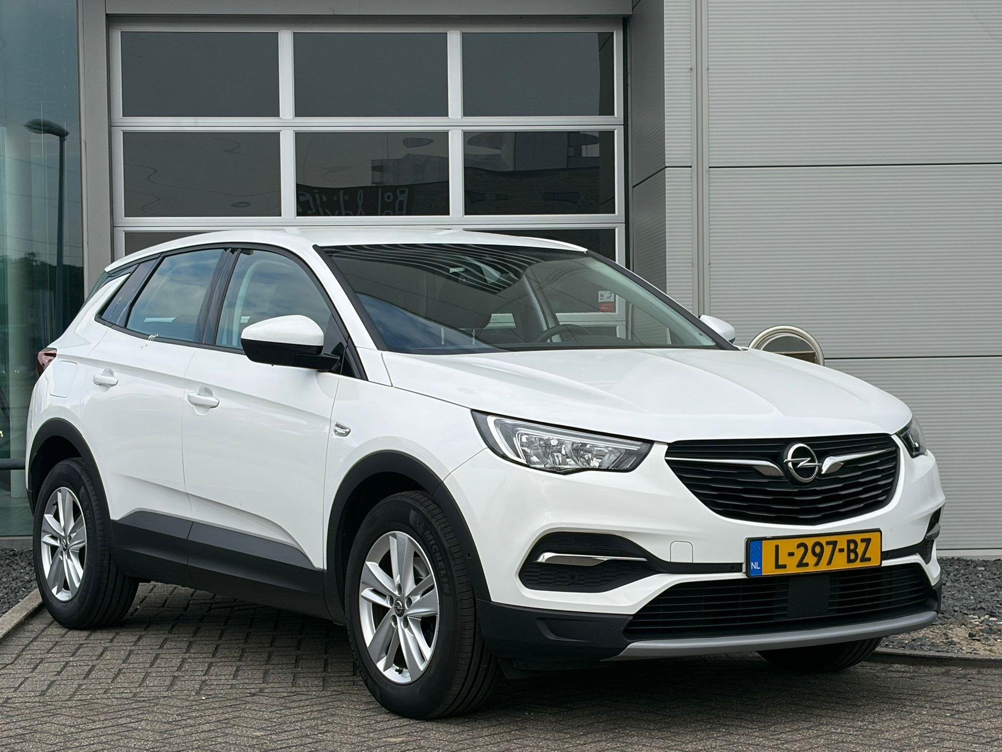 Opel Grandland X 1.2 Turbo Elegance | Camera | Navigatie | C, Voorwielaandrijving, Gebruikt, 1199 cc, Leder en Stof
