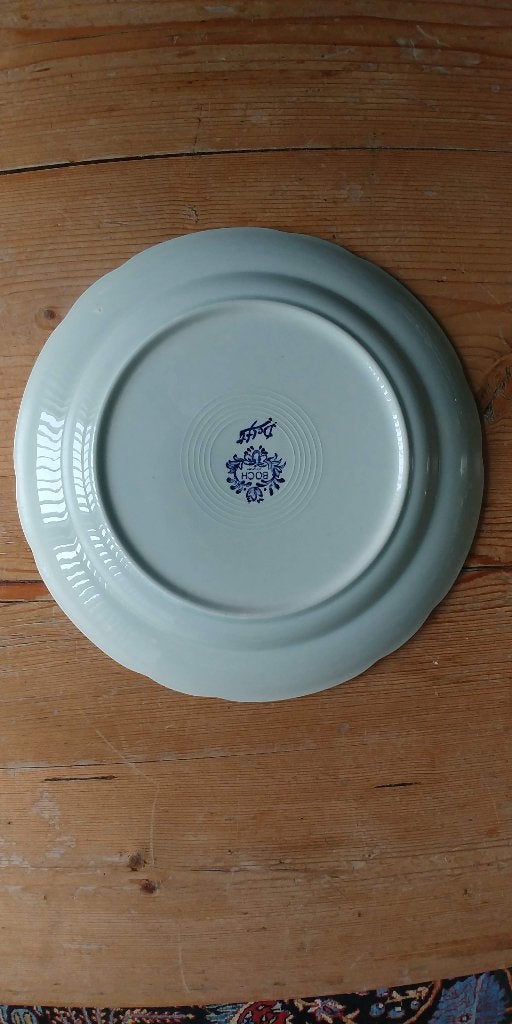 Boch bord Delfts blauw zeilboten 25 cm, Antiek en Kunst, Ophalen of Verzenden