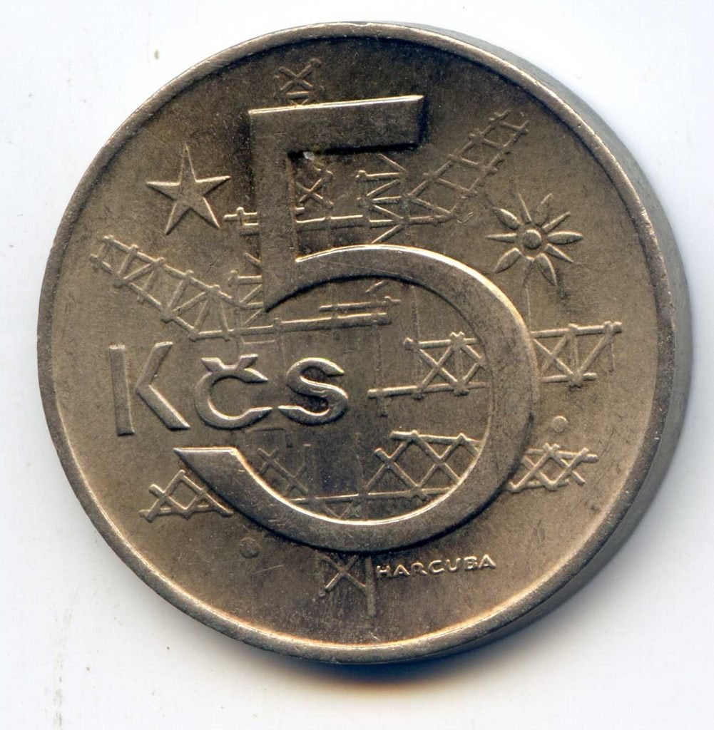 Tsjechoslowakije 5 Korun 1967, Ophalen of Verzenden, Overige landen