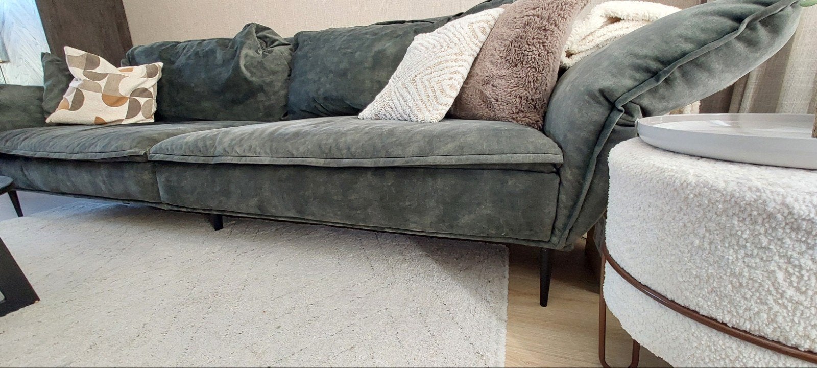 Grote loungebank met verstelbare leuning - 300x110 cm, Huis en Inrichting, Banken | Bankstellen, Ophalen, Gebruikt, 100 tot 125 cm