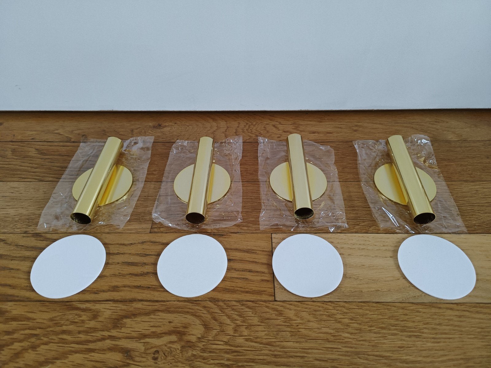 Wanddecoratie 4x, Metaal, Nieuw, Ophalen of Verzenden, Goud