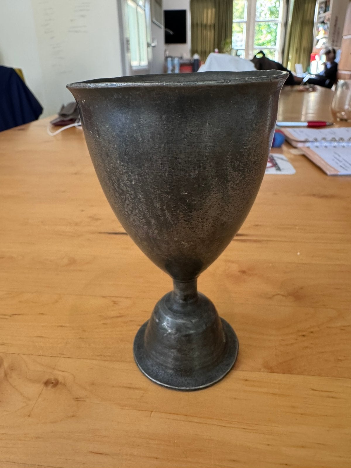 Antieke tinnen beker, Ophalen of Verzenden